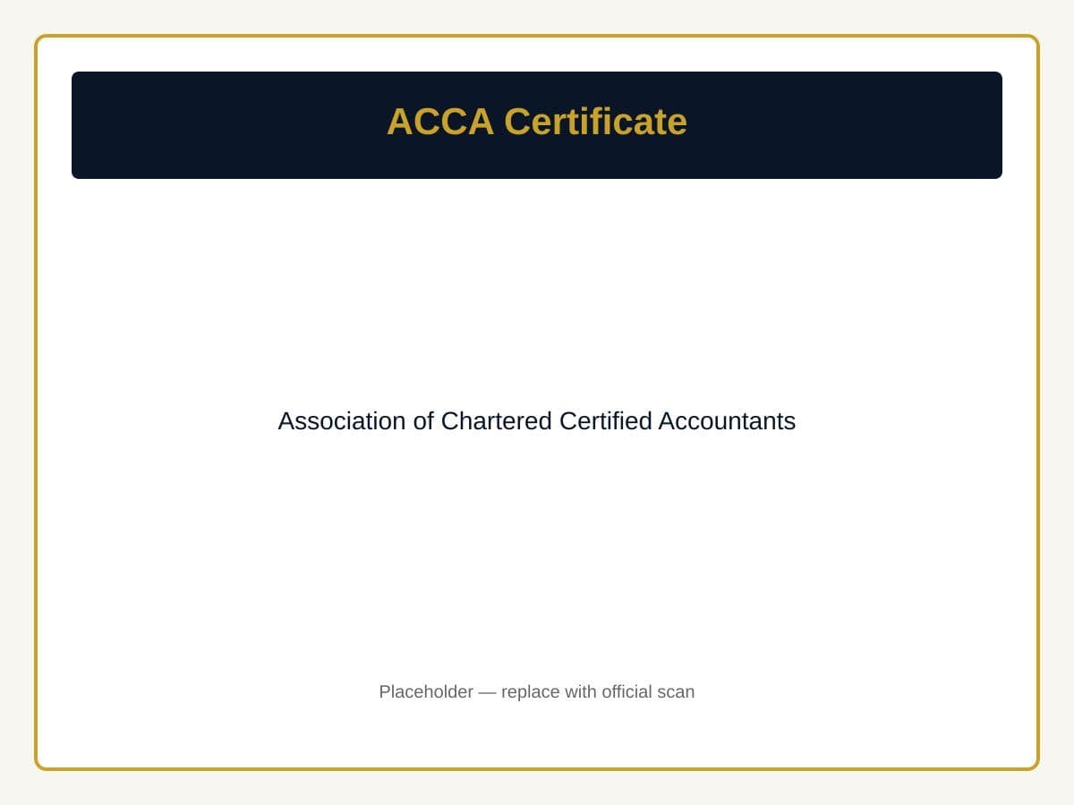 ACCA qualification — Association of Chartered Certified Accountants