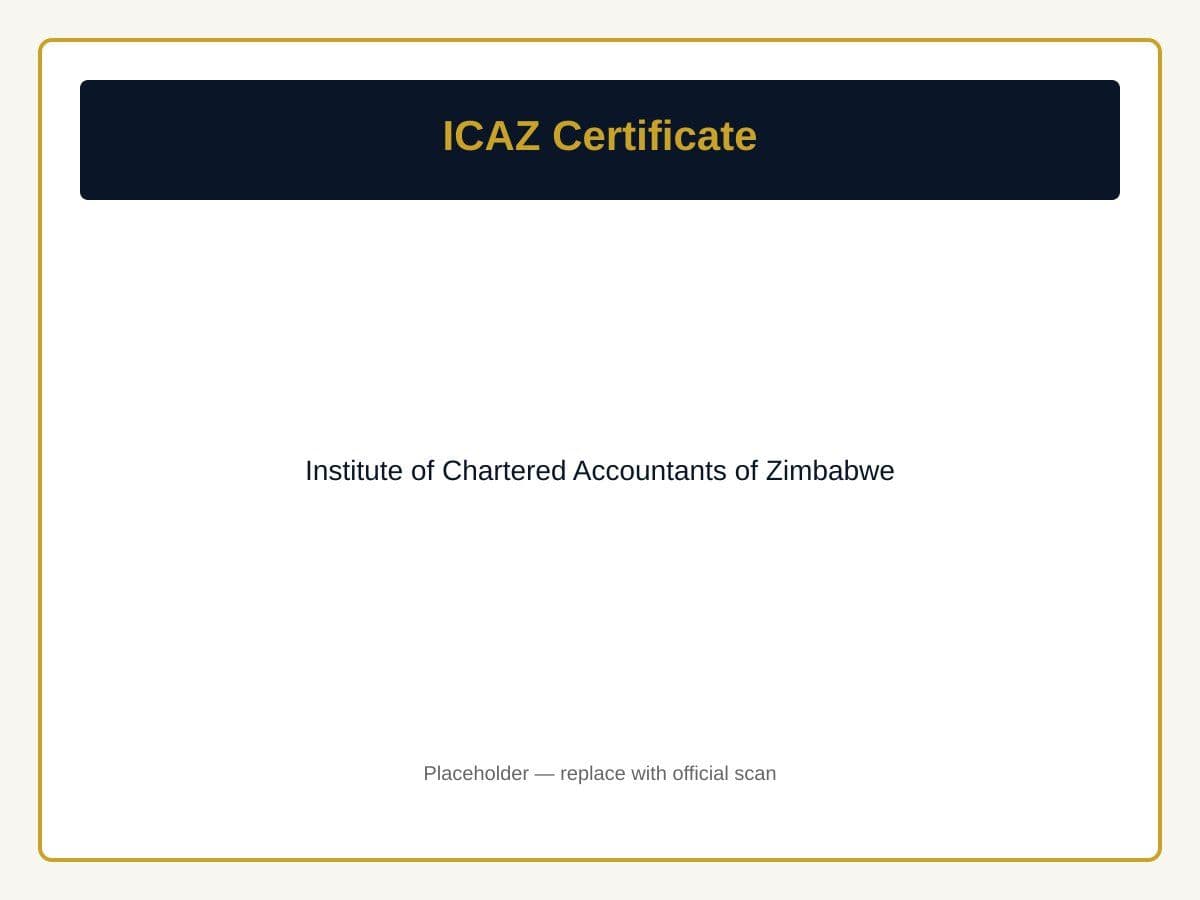 ICAZ membership — Institute of Chartered Accountants of Zimbabwe