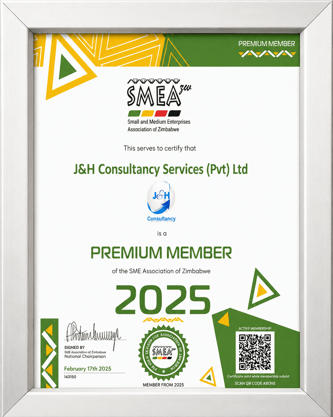SMEAZ premium member — Small and Medium Enterprises Association of Zimbabwe (2025)
